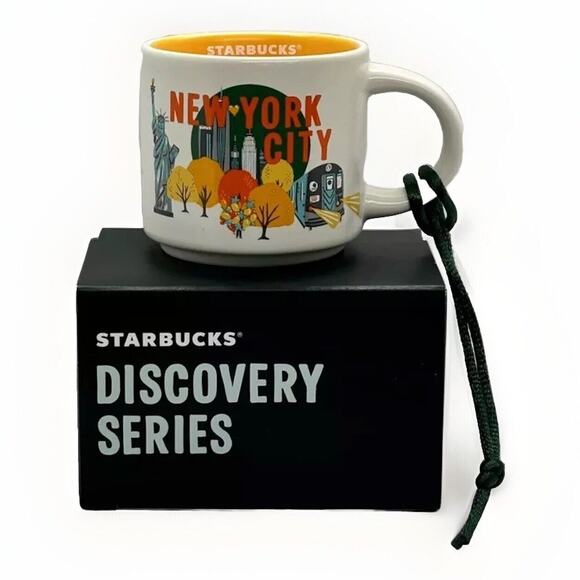 Starbucks New York City Ornament 2 oz Mini Cup Mug Discovery Series Big Apple - Picture 6 of 7